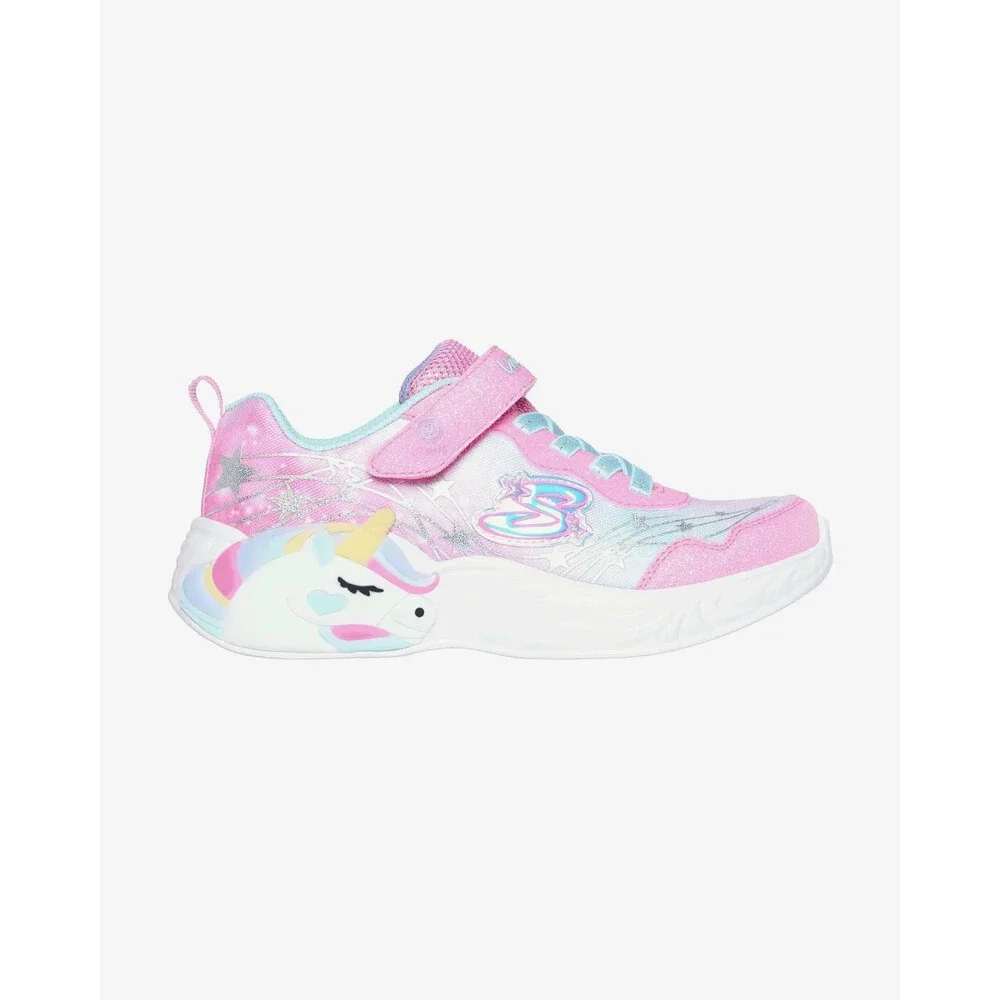 Skechers Unicorn Dreams - Wishful Magic Girls US 4 Pink Casual Shoes HTAT1341
